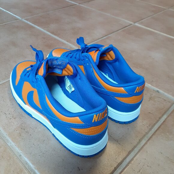 Size 9 Dunk Low Knicks Blue and Orange Nike Sneakers DV0833-800 - Picture 3 of 9